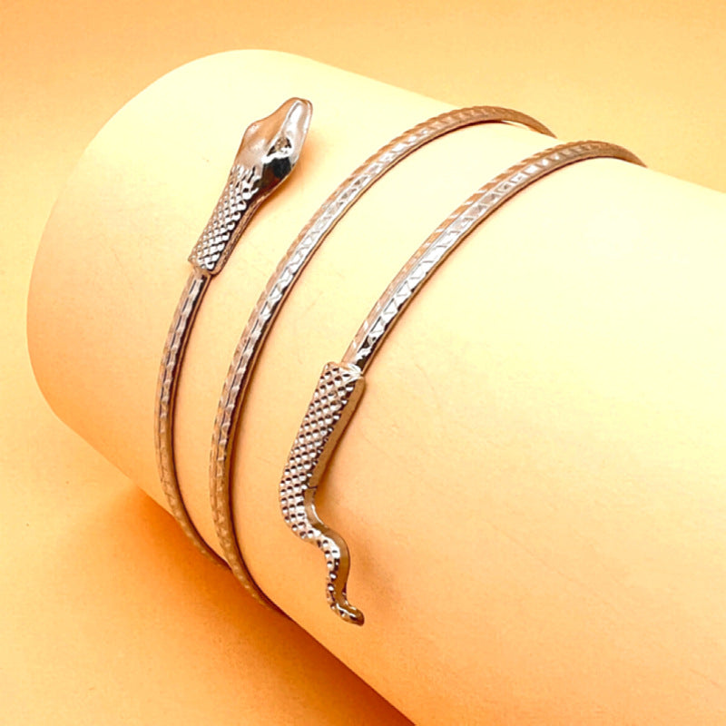 Exaggerated Snake-shaped Export Retro Fashion Twisted Winding Alloy Animal Bracelet