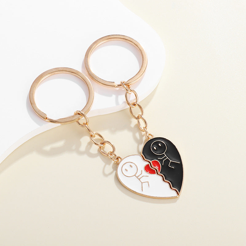 Love Couple Fashion Heart-shaped Magnetic Suction Necklace