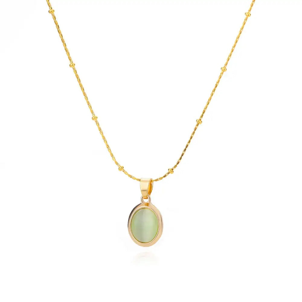 Unique Round Stone Niche Trendy Clavicle Chain Daily Necklace