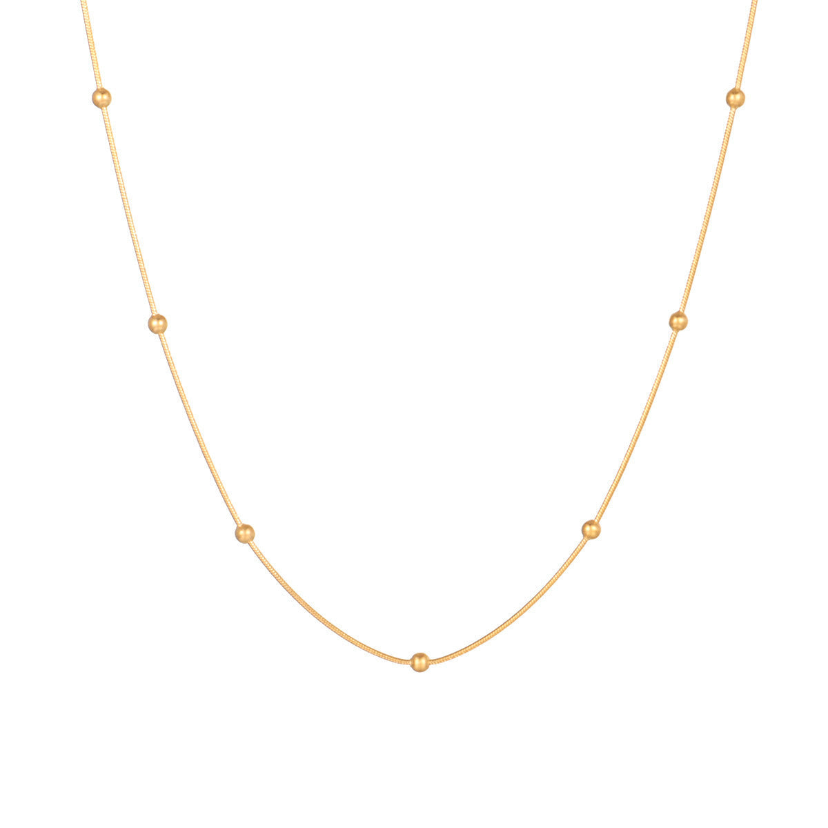 Women's Stainless Steel Choker Gold-plated Clavicle Chain Necklaces