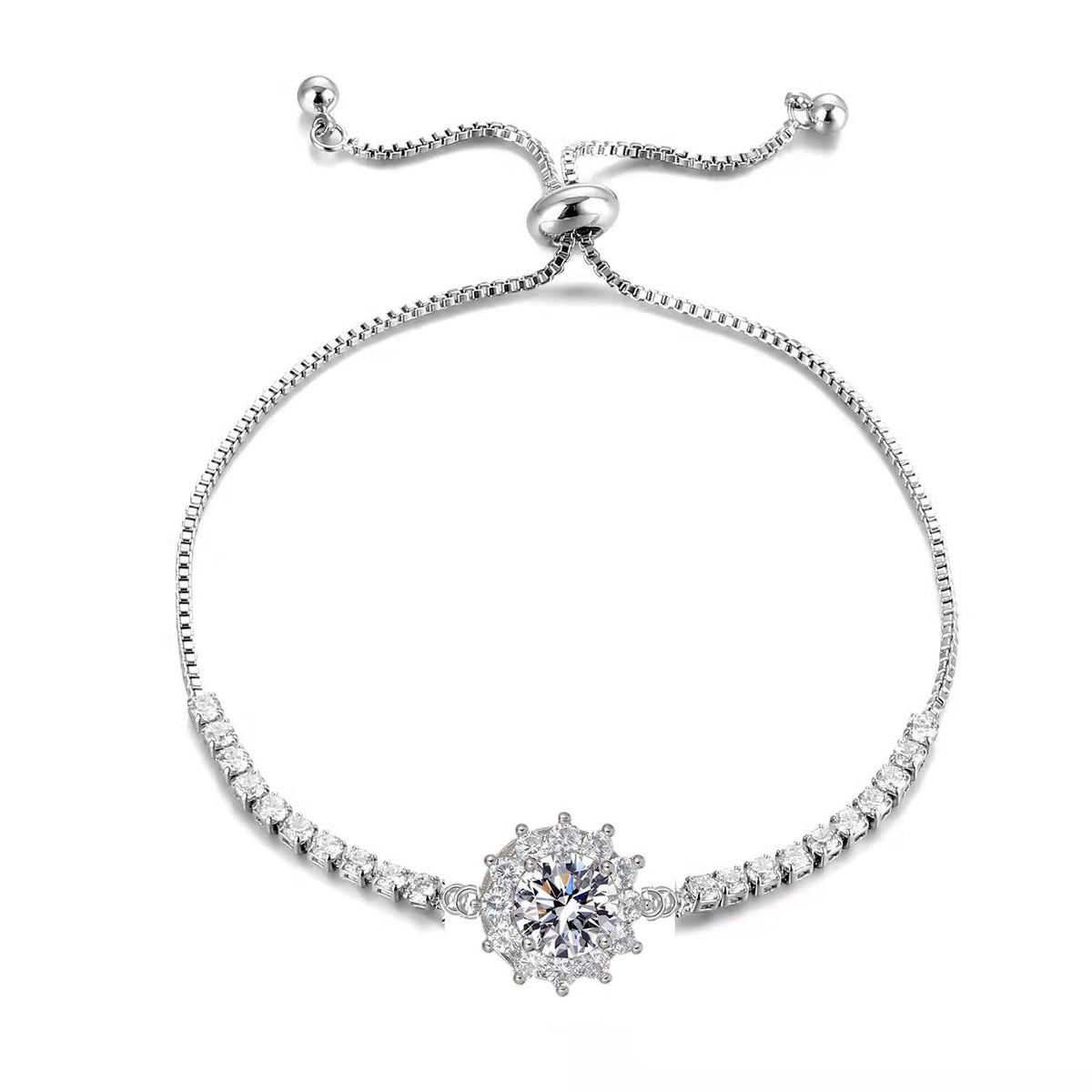Sunflower Pull Moissanite Ear Live Broadcast Jewelry Set