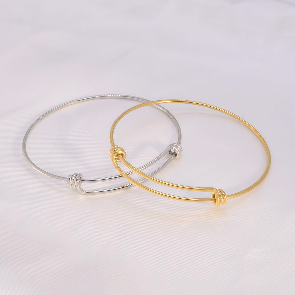 Stainless Steel Coil Push-pull Telescopic Adjustable Mouth Bracelet
