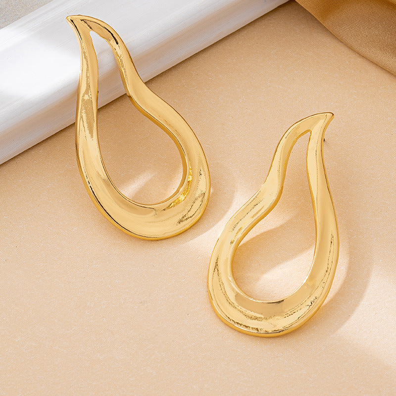 Chinese Style Red Bow Purse Safety Lock Stud Earrings