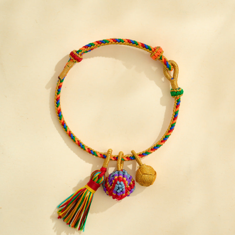 Dragon Boat Festival Colorful Rope Carrying Strap Handmade Braided Adult Bracelet