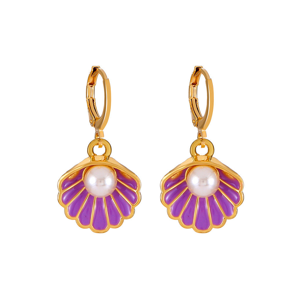 Shell Of Affordable Luxury Fashion Temperament Color Clavicle Chain Jewelry Set