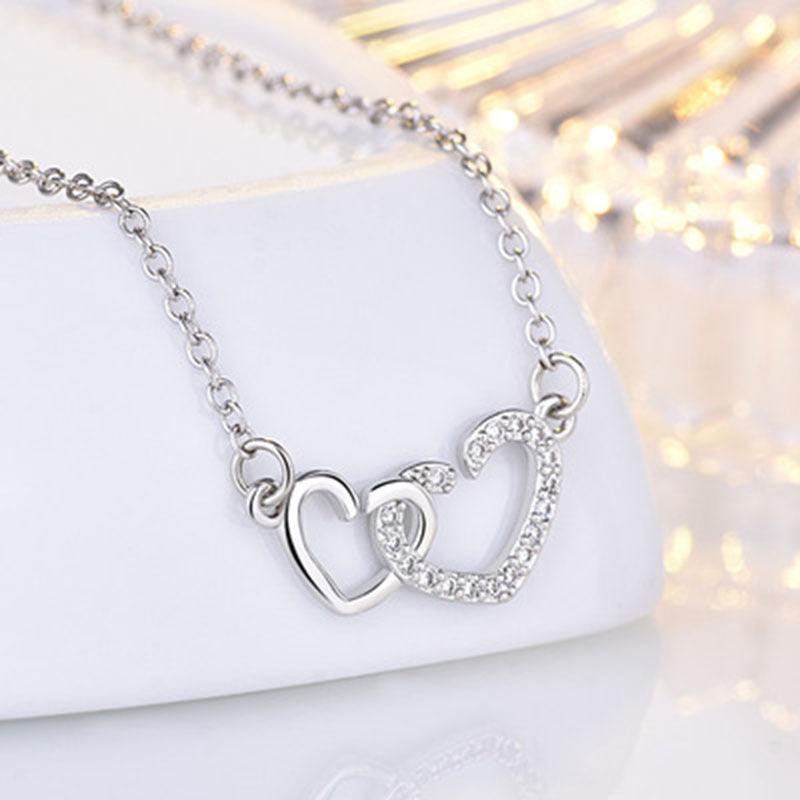 Women's Fashion Elegant Heart-to-heart Heart Shape With Necklaces