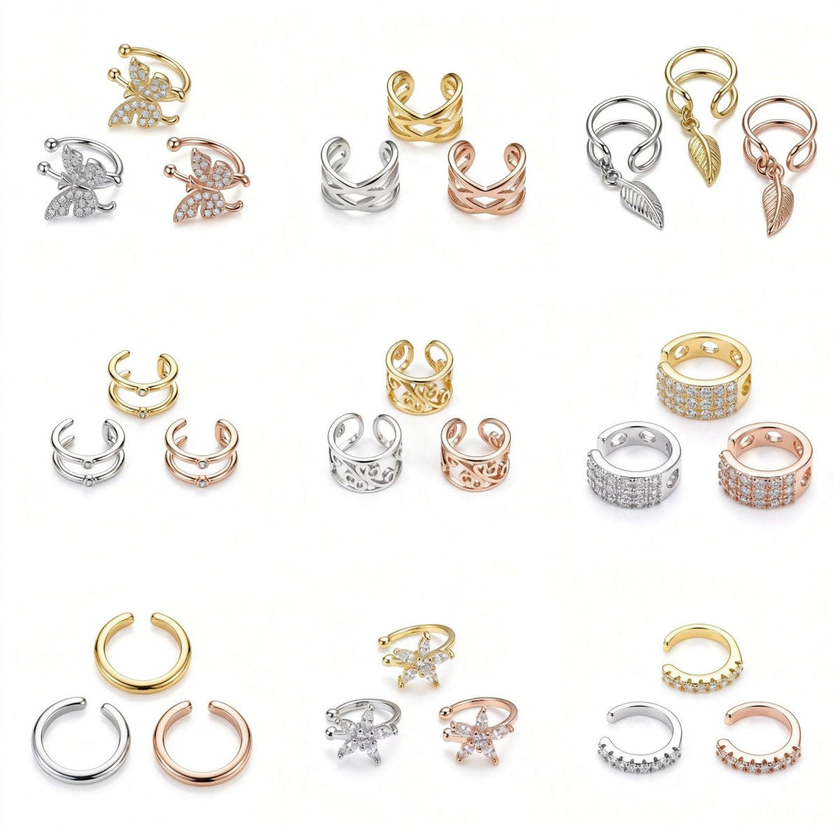Copper Light Luxury Personality Unique Irregular Ear Clip