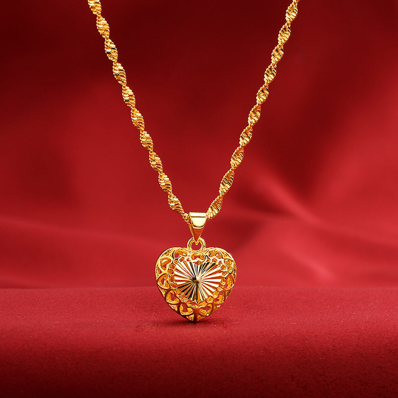 Women's Style Gold Shop Alluvial Love Abacus Lucky Bag Necklaces