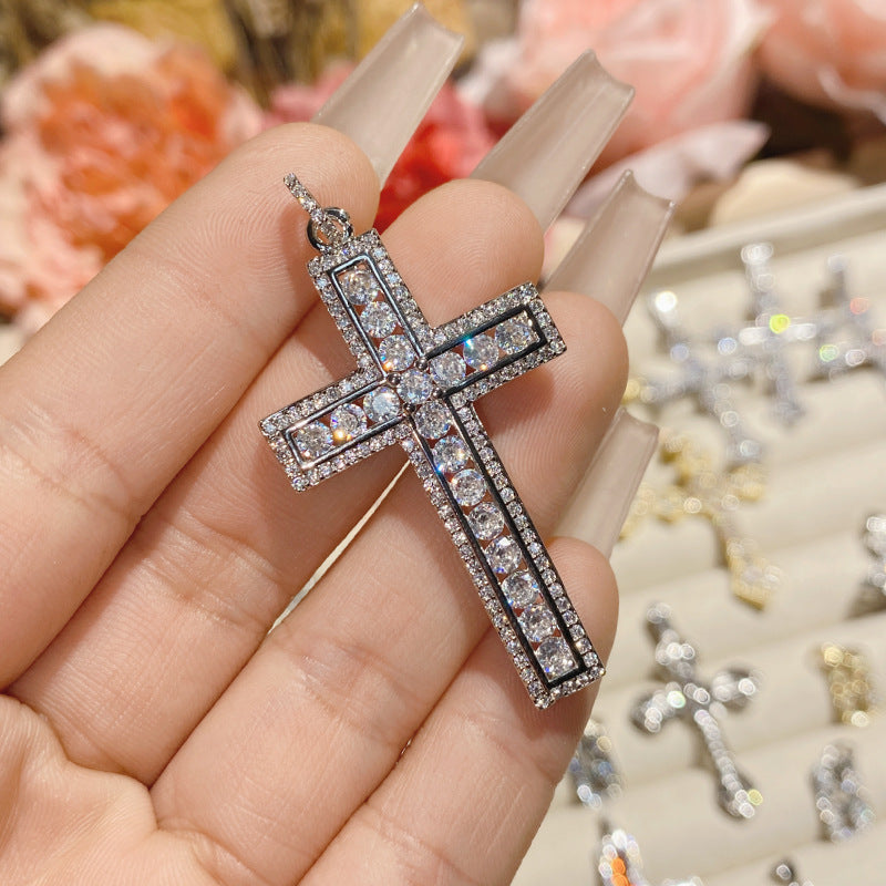 Full Diamond Cross Hip Hop Real Necklaces