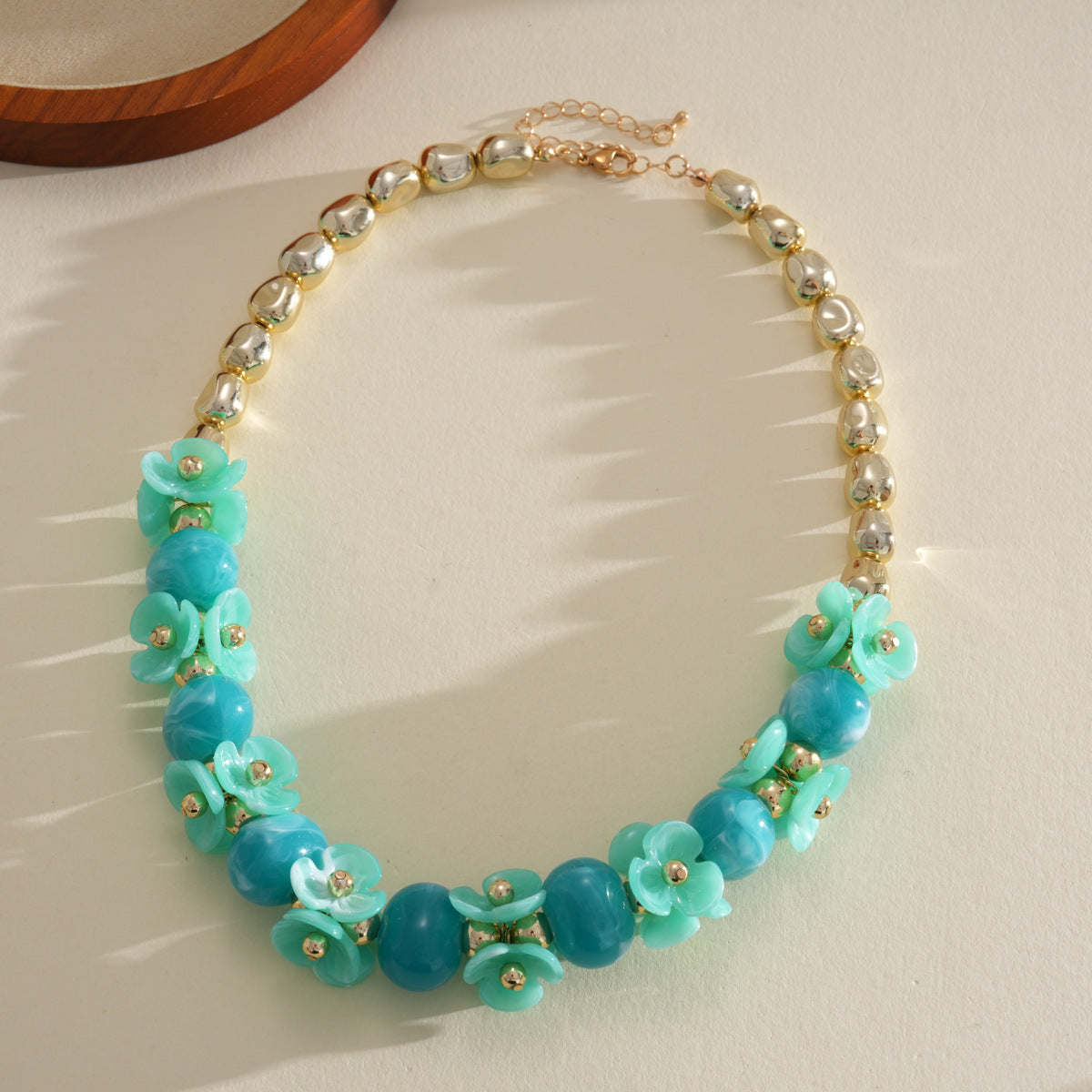Acrylic Beaded Love Fashion Trend Clavicle Chain Vacation Jewelry Set