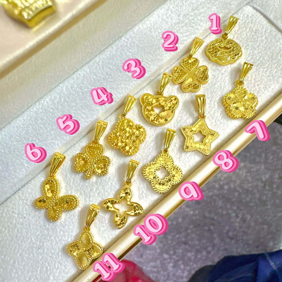 Store Flash Mush Ice Four-leaf Clover Female Vietnam Placer Craft Pendant