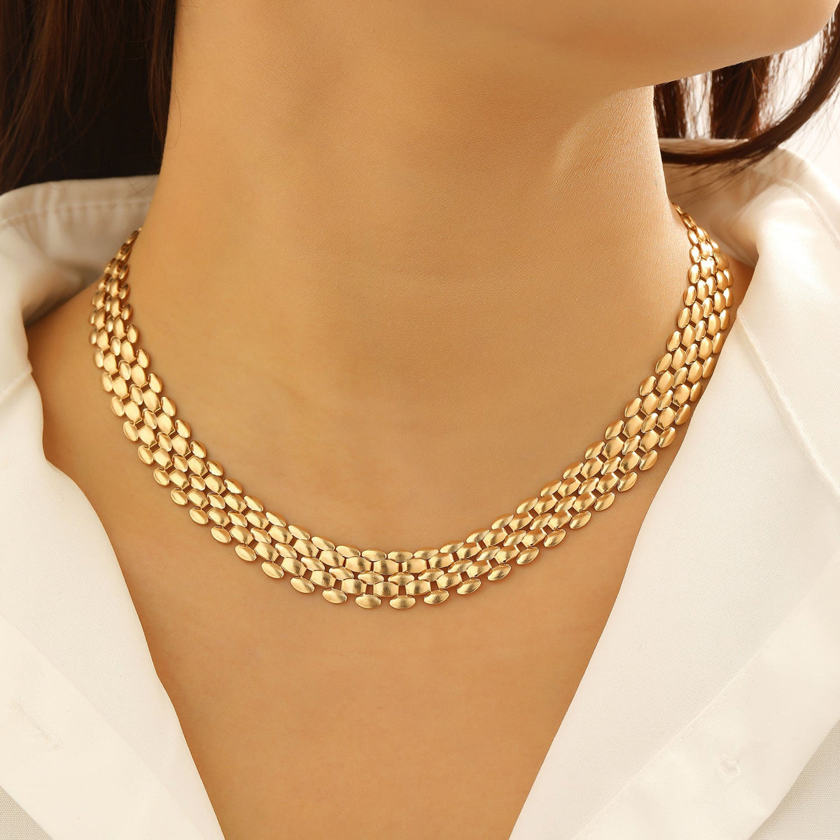 Women's Fashion Y-shaped Watch Clavicle Chain Stacked Strap Length Sweater Rings