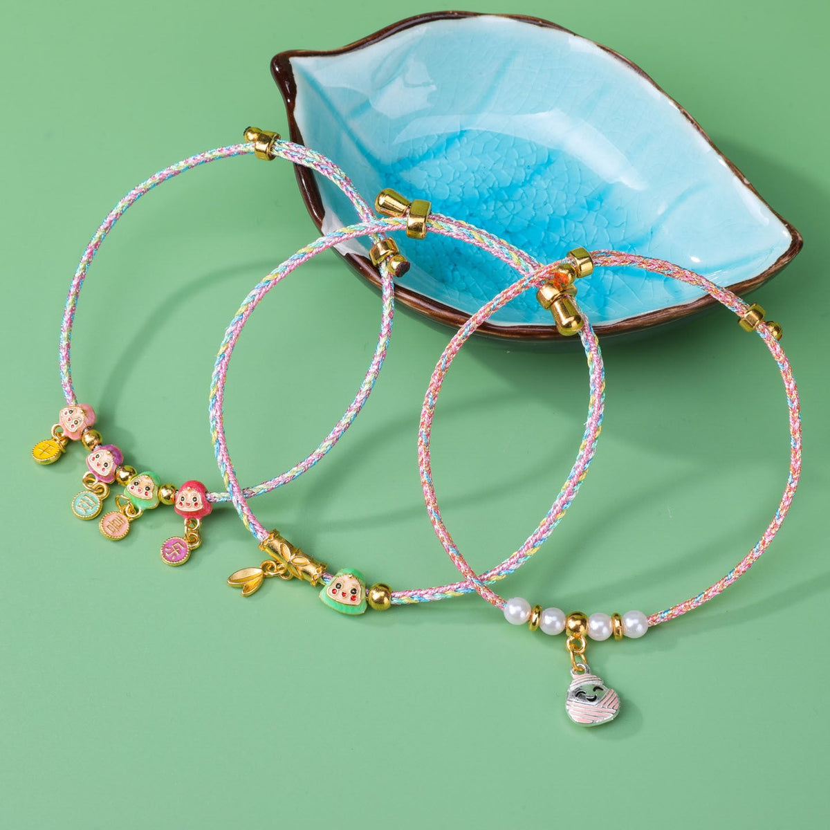 Dragon Boat Festival Colorful Alloy Adjustable Hand-woven National Style Carrying Bracelet