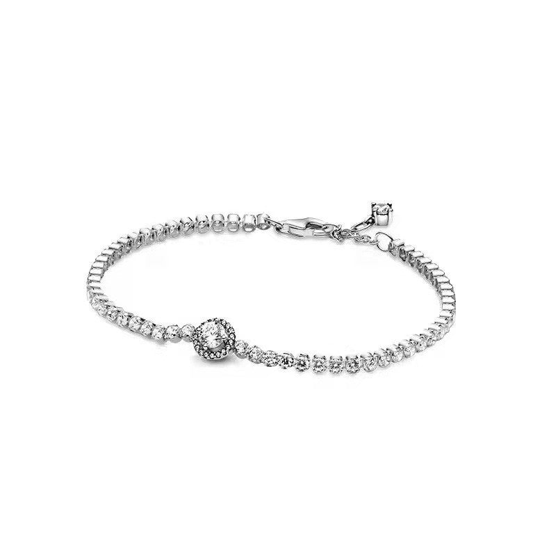 Classic Elegant Shining Single Diamond Round Tennis Gorgeous Jewelry Set