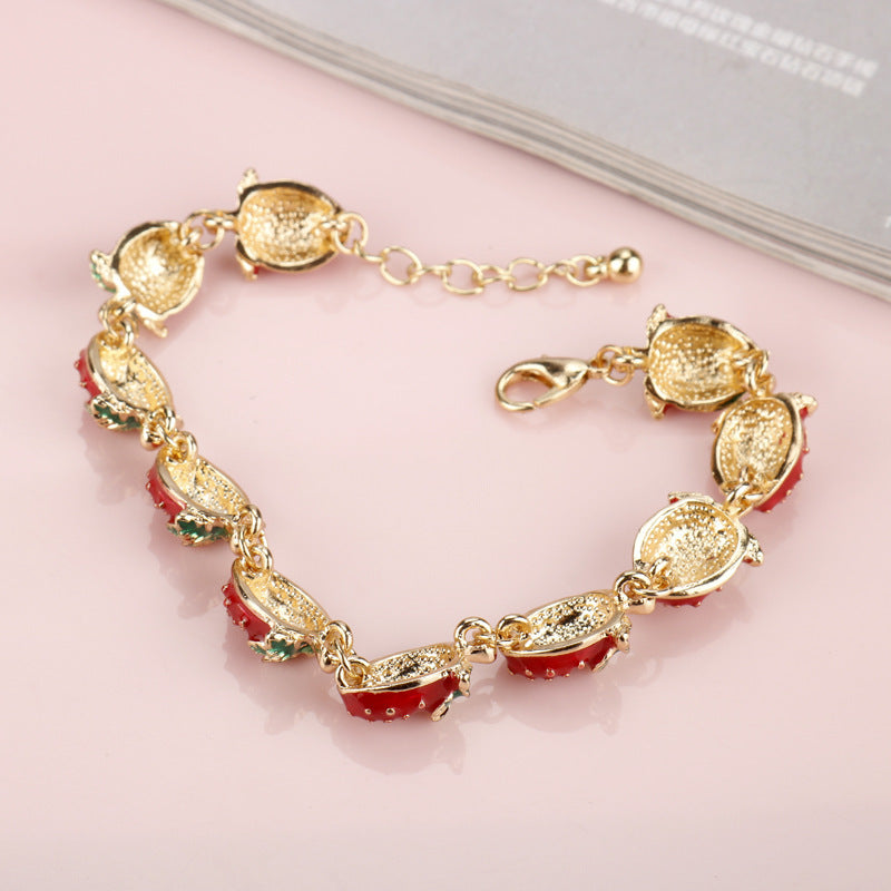 Strawberry Creative Fresh Exquisite Fruit Summer Ladies Fashion Decorative Bracelets