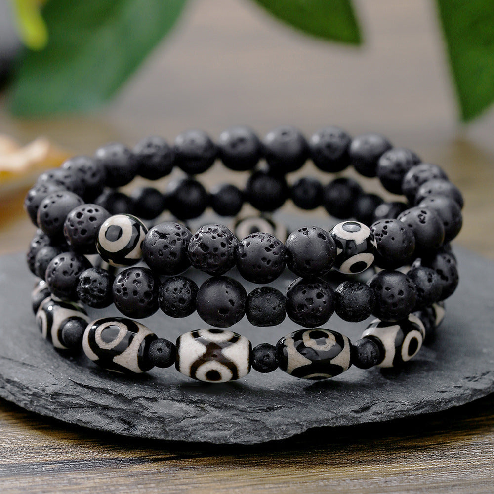 Men's Inlaid Zircon Rhinestone Ball Flying Saucer Strip Wristband Suit Bracelet