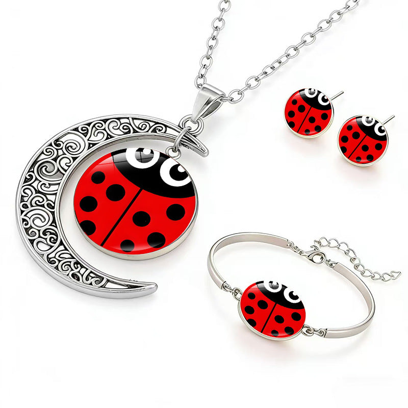 Time Stone Moon Peripheral Personalized Ear Three-piece Bracelets