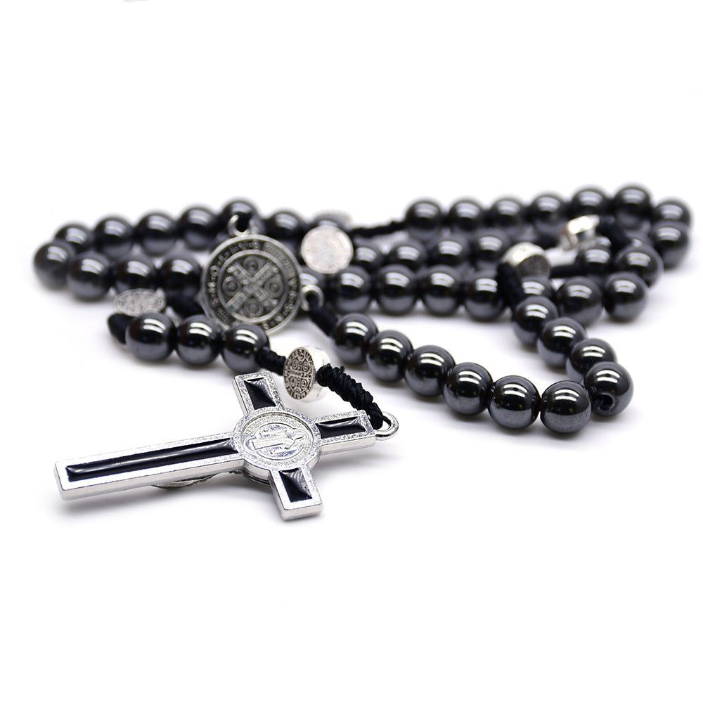 Women's & Men's Haematite Rosary Black Sweater Chain Fashion Pendants