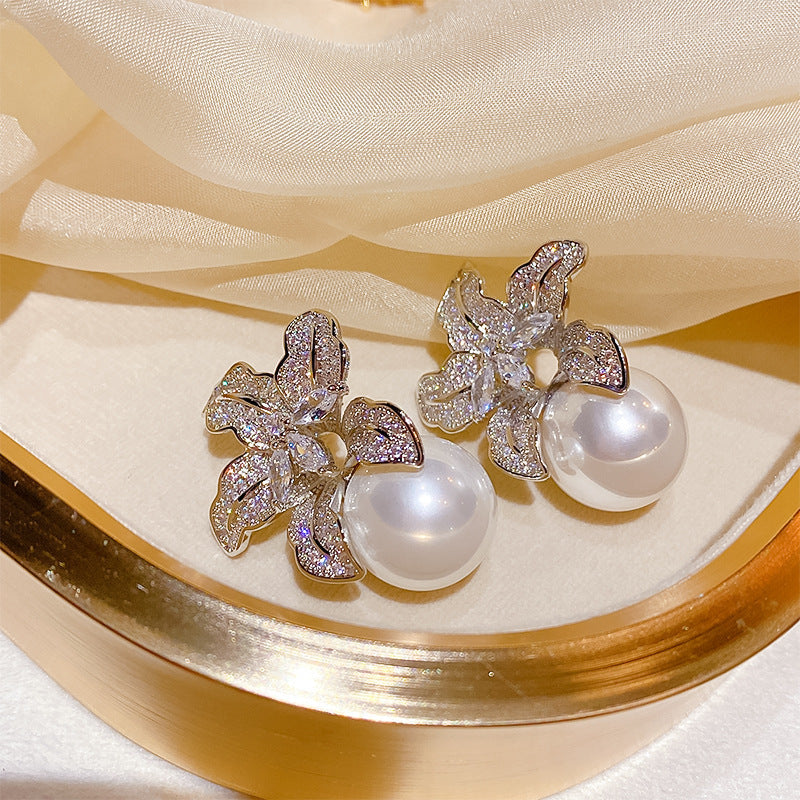 Flower Collection Real Gold Plating Quality Sweet Earrings