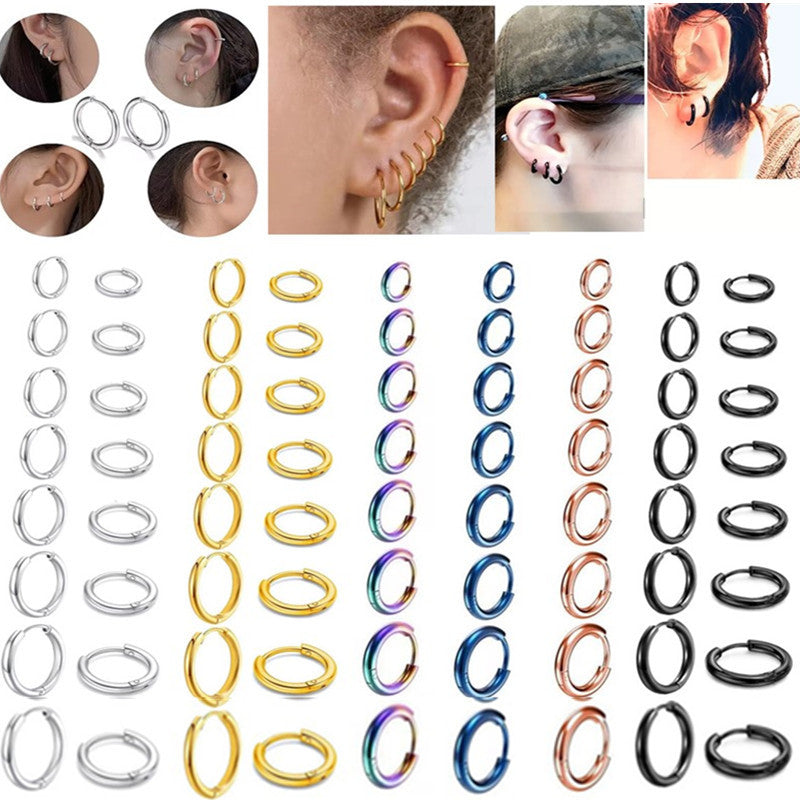 Steel Hairline Rule Coil Special Interest Light Luxury High-grade Ear Earrings