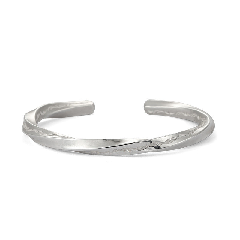 Men's Viking Handmade Mobius Tang Pattern Opening Bracelets