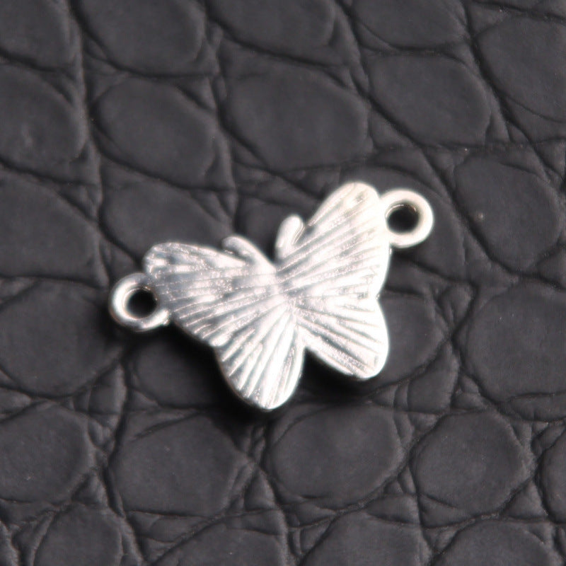Alloy Double Rhinestone Butterfly Short Clavicle Chain Design Necklaces