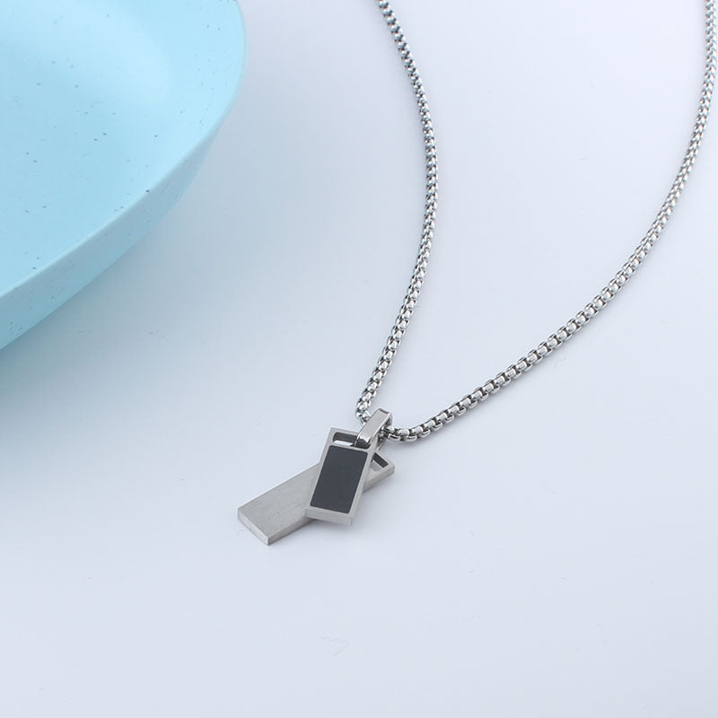 Men's & Women's Steel No Fading Double Street Stainless Simple Sweater Pendants