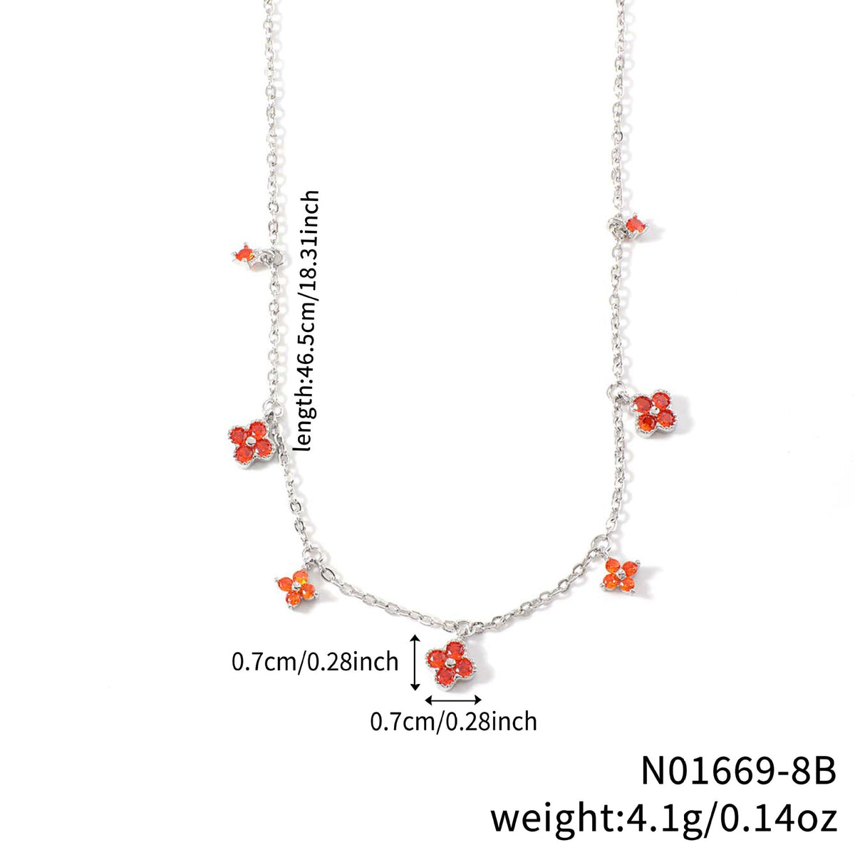 Flower-shaped Clavicle Chain Fashion Inlaid Zirconium Design Birthday Pendant