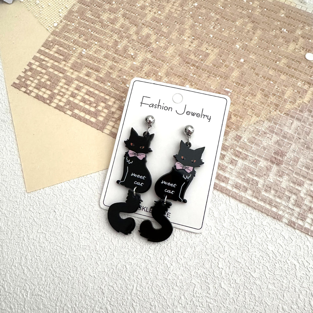 Women's Acrylic Moon Snake Animal Bee Frog Cat Long Earrings