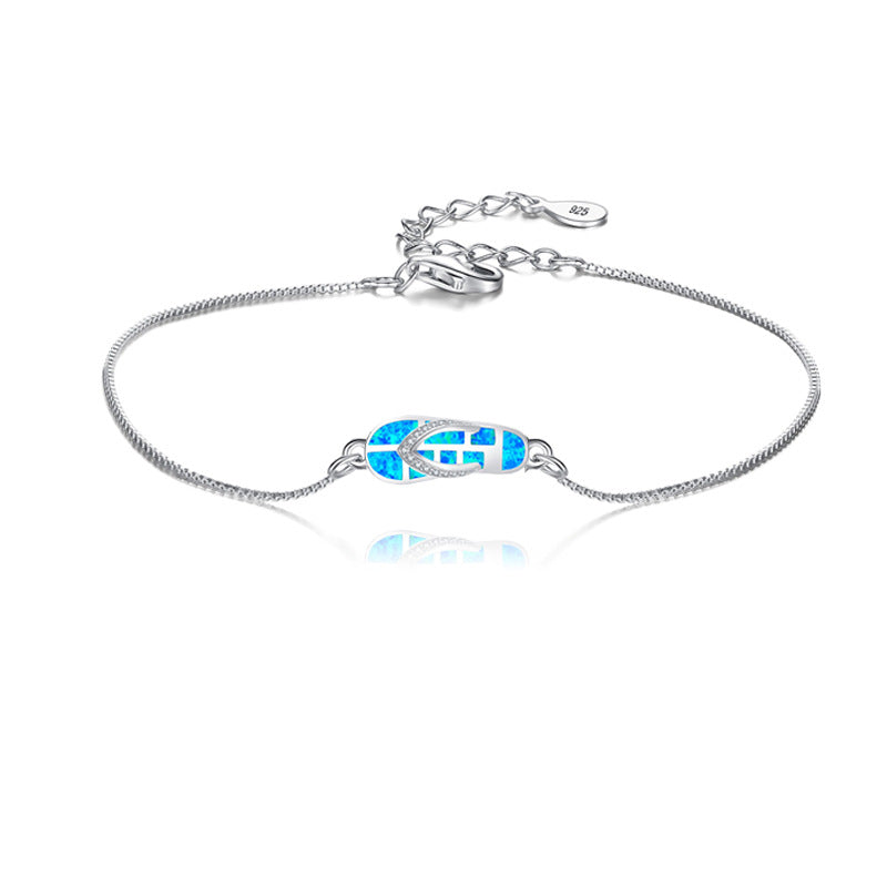 Opal Flip-flops Fashion Colored Gems Inlaid Pendant