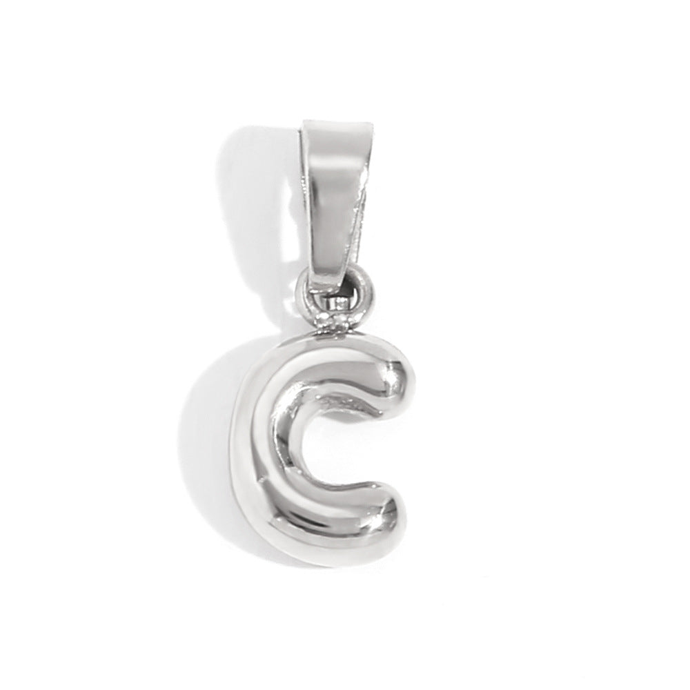 Bubble English Stainless Steel Gold Plated Pendant