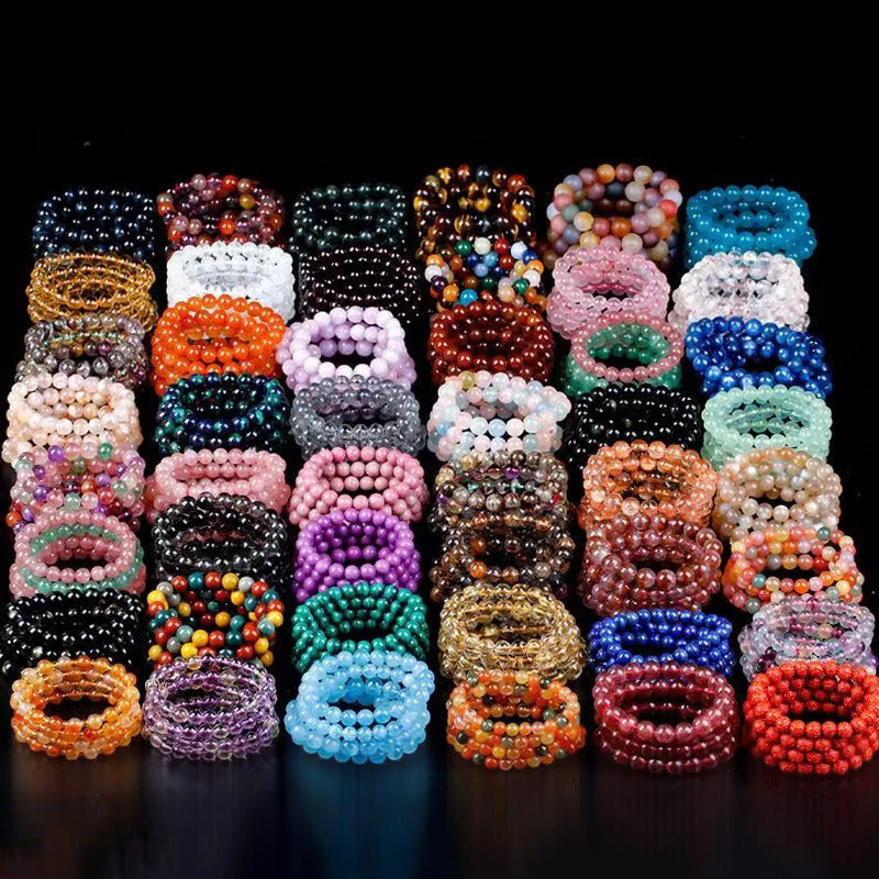 Super Seven Gold Sun Rutilated Green Bracelets