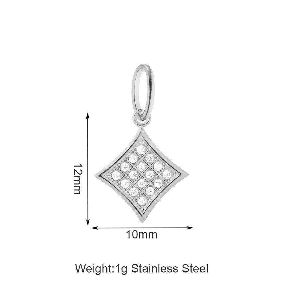 Vacuum Plating White Zirconium Four-leaf Clover Purse More Than Asterism Pendant
