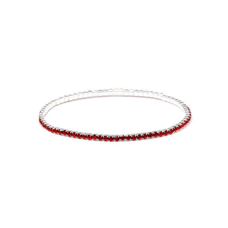 Rhinestone Stretch Bridal Korean Single Row Bracelet