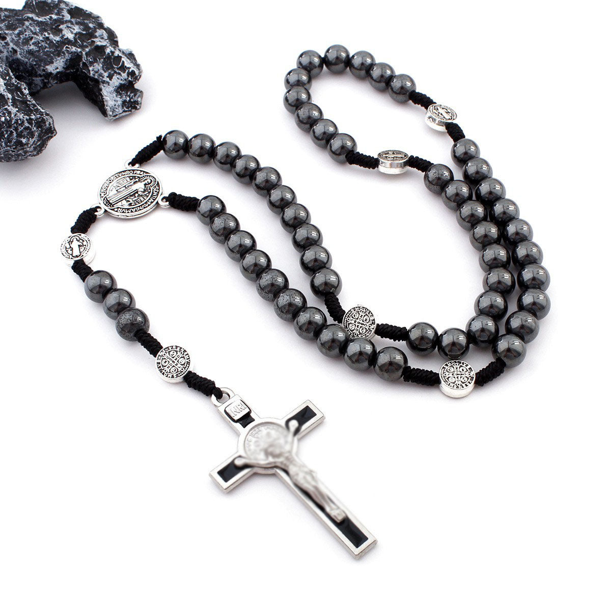 Women's & Men's Haematite Rosary Black Sweater Chain Fashion Pendants