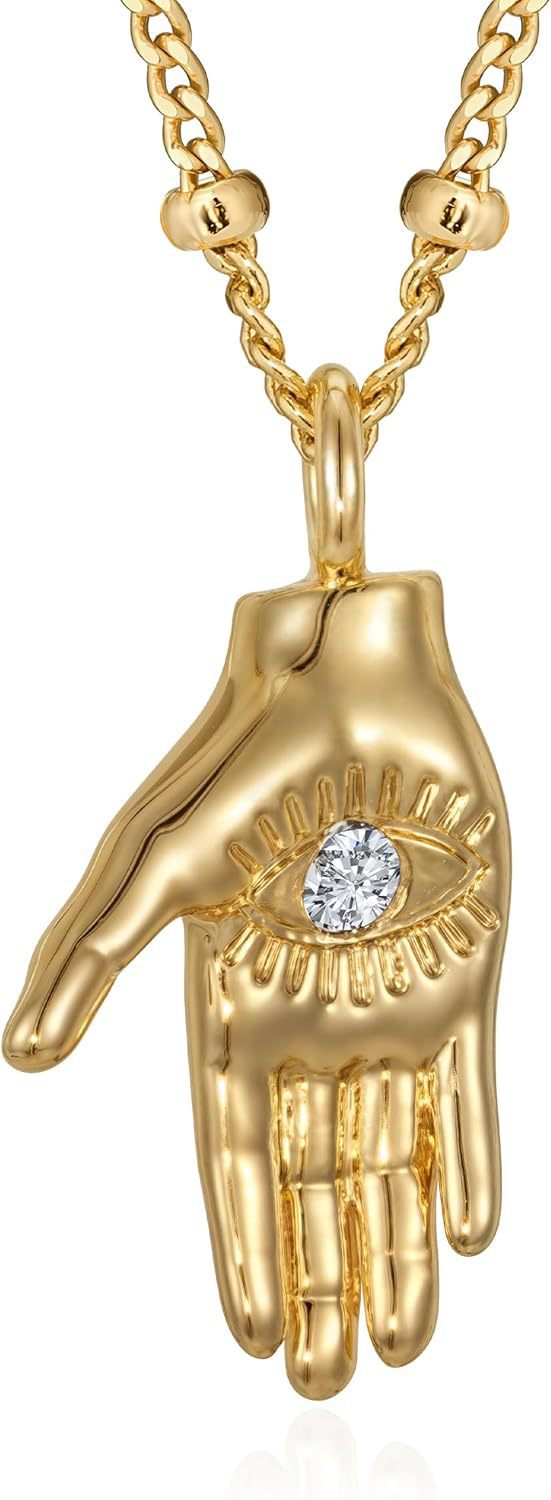 Women's Plated Real Gold Punk Single Circle Dense Chain Cuban Link Necklaces