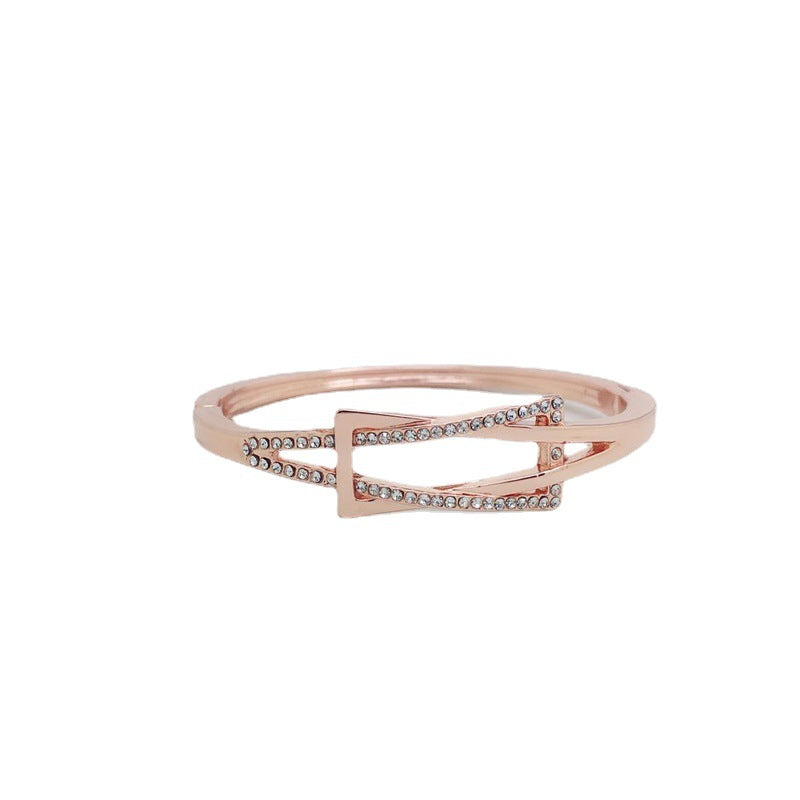 Diamond Design Affordable Luxury Fashion Personality Zinc Bracelet