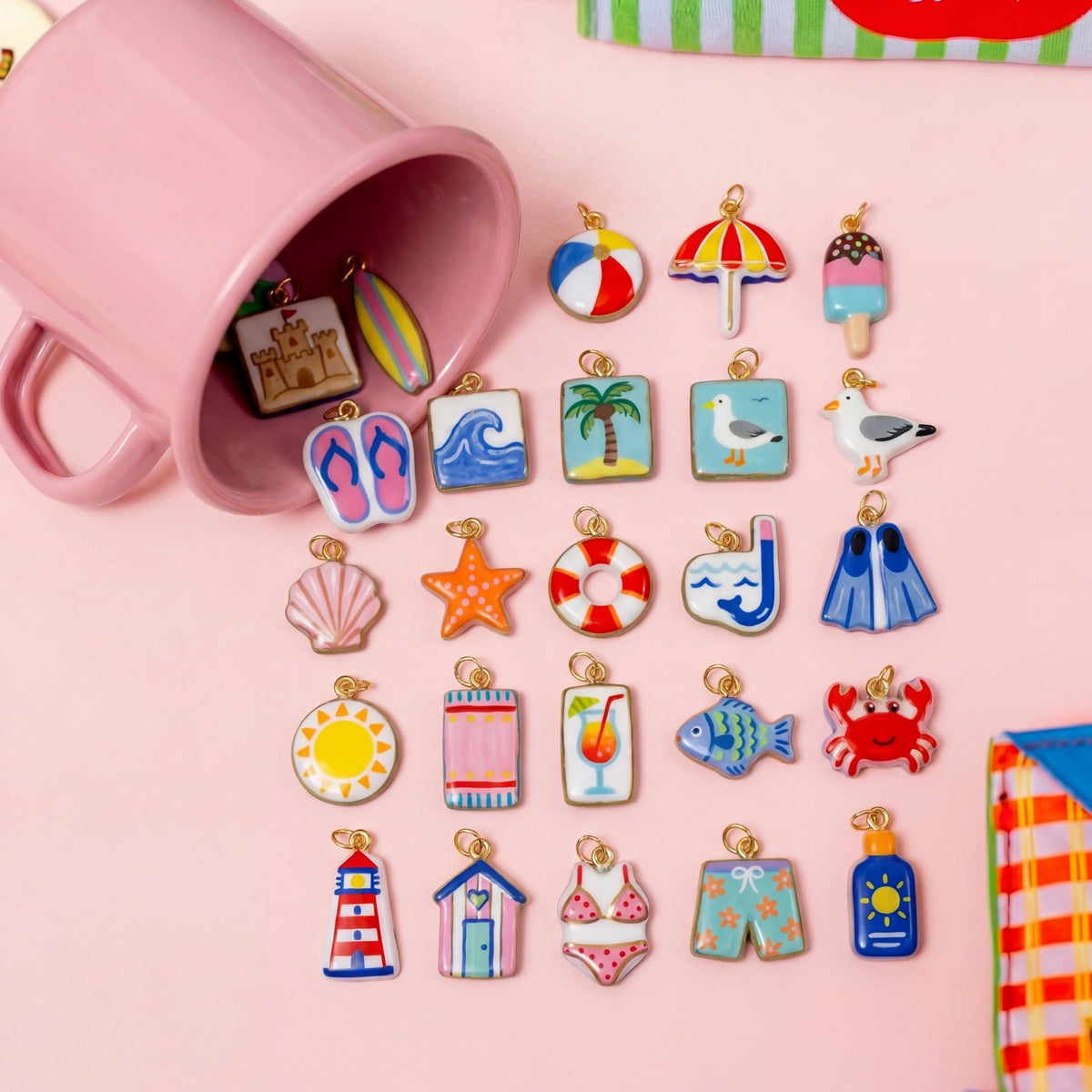 Summer Beach Style Enamel Ocean Holiday Necklaces