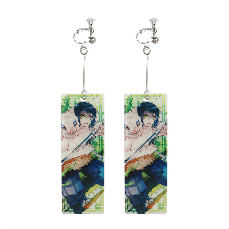 Anime Peripheral No Stove Door Ear Clip Rings