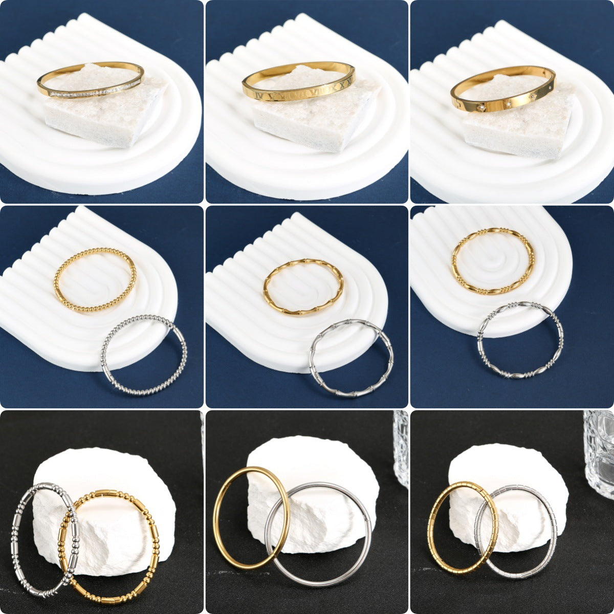 Women's Stainless Steel For Titanium No Fading High-grade Starry Bracelets