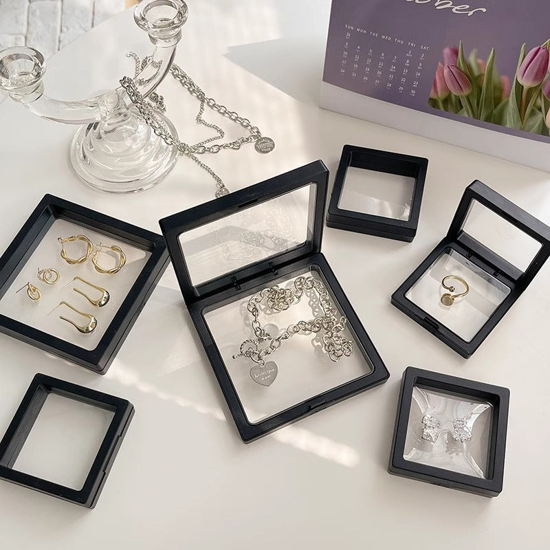Box Transparent Film Ear Portable Clip Necklaces