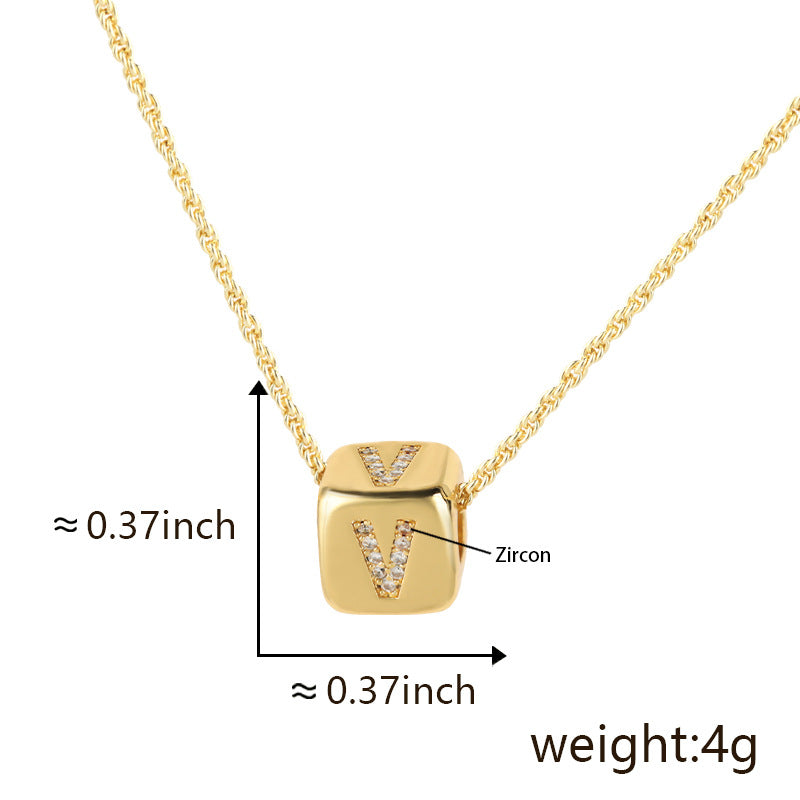 Clavicle Chain Three-dimensional English Letter Does Not Pendants
