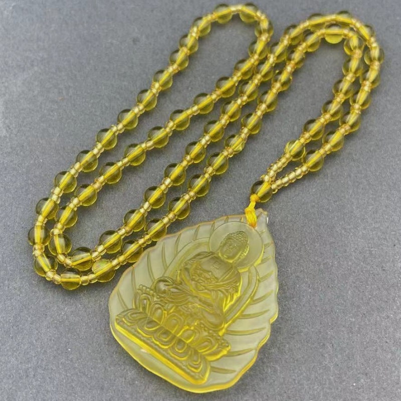 Women's & Men's Knot Ancient French Glaze Buddha Amitabha Pendants