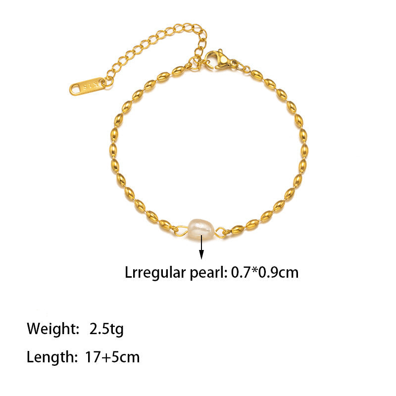Steel High-grade Four-leaf Clover Female Simple Bracelets