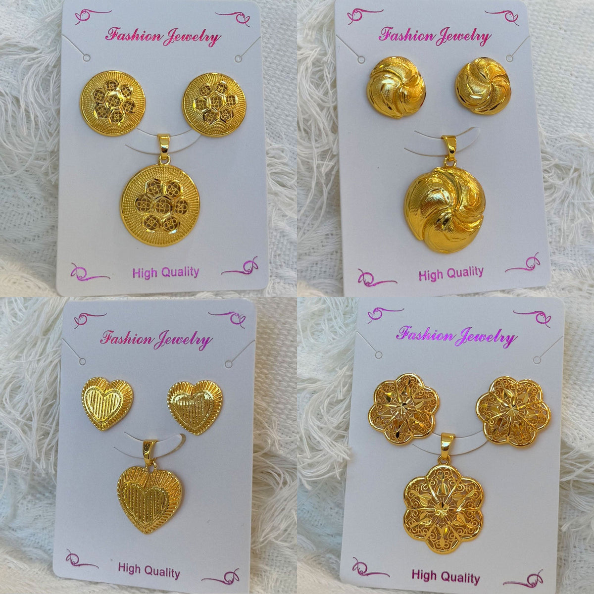 Niche Design Mild Luxury Retro Golden Versatile Jewelry Set
