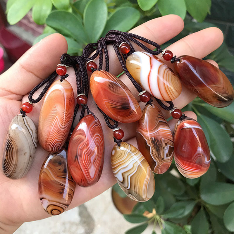 Rough Stone Hand Pieces Chalcedony Handle Piece Jade Playing Sweater Pendants