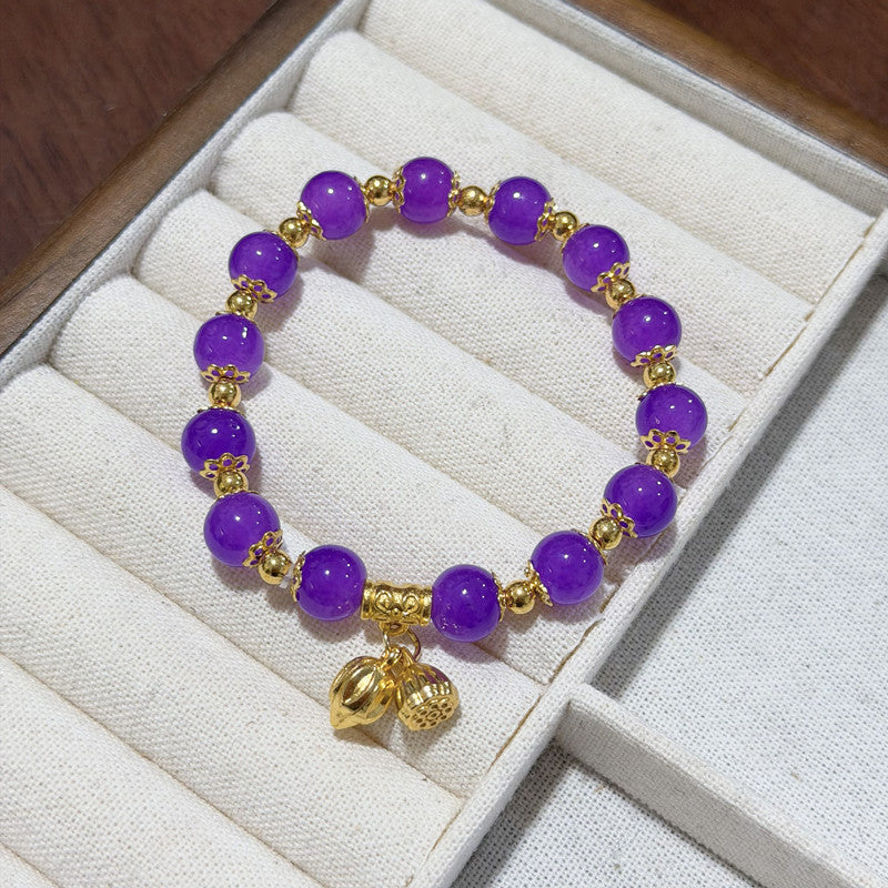 National Fashion Lucky Fortune Pony Life Niche Retro Couple Cinnabar Bracelet