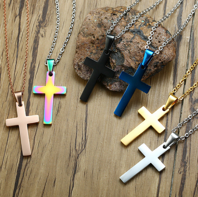 Durable New Men's Stainless Steel Cross Necklaces