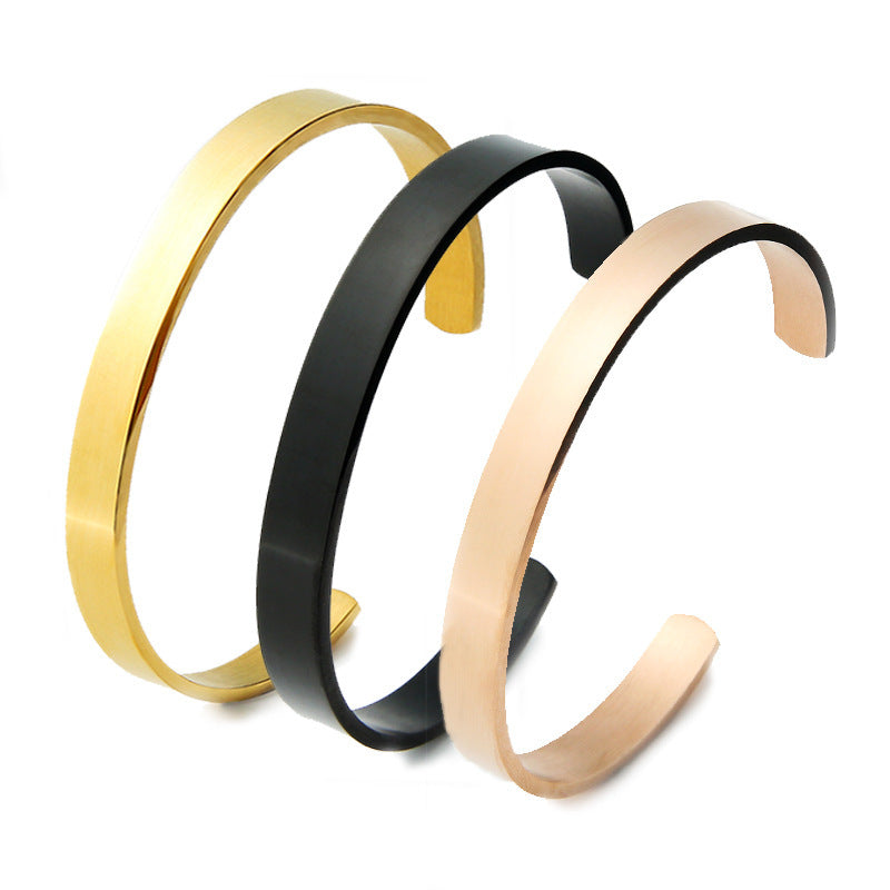 Stainless Steel Type Opening Adjustable Titanium Bracelets