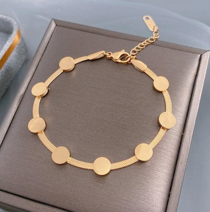 Steel High-grade Four-leaf Clover Female Simple Bracelets